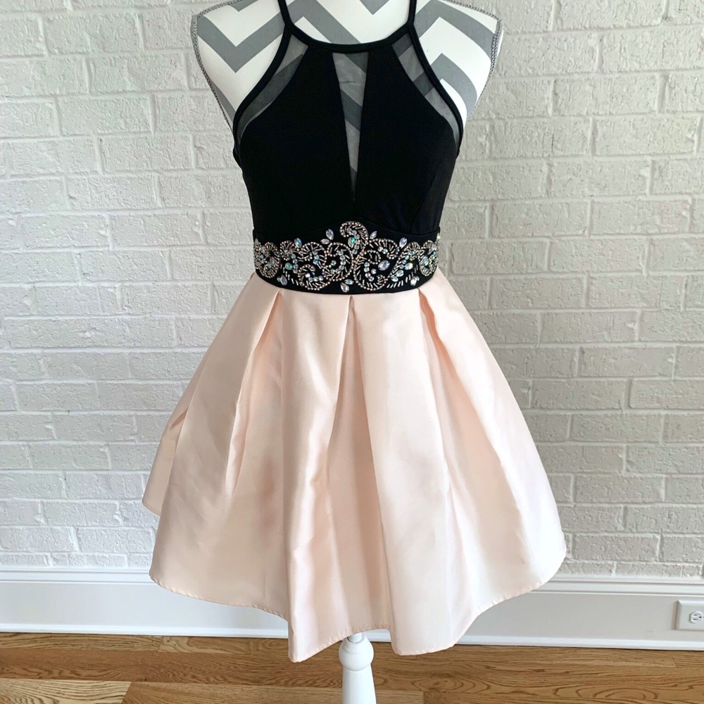 Ballet Pink and Black Party Dress